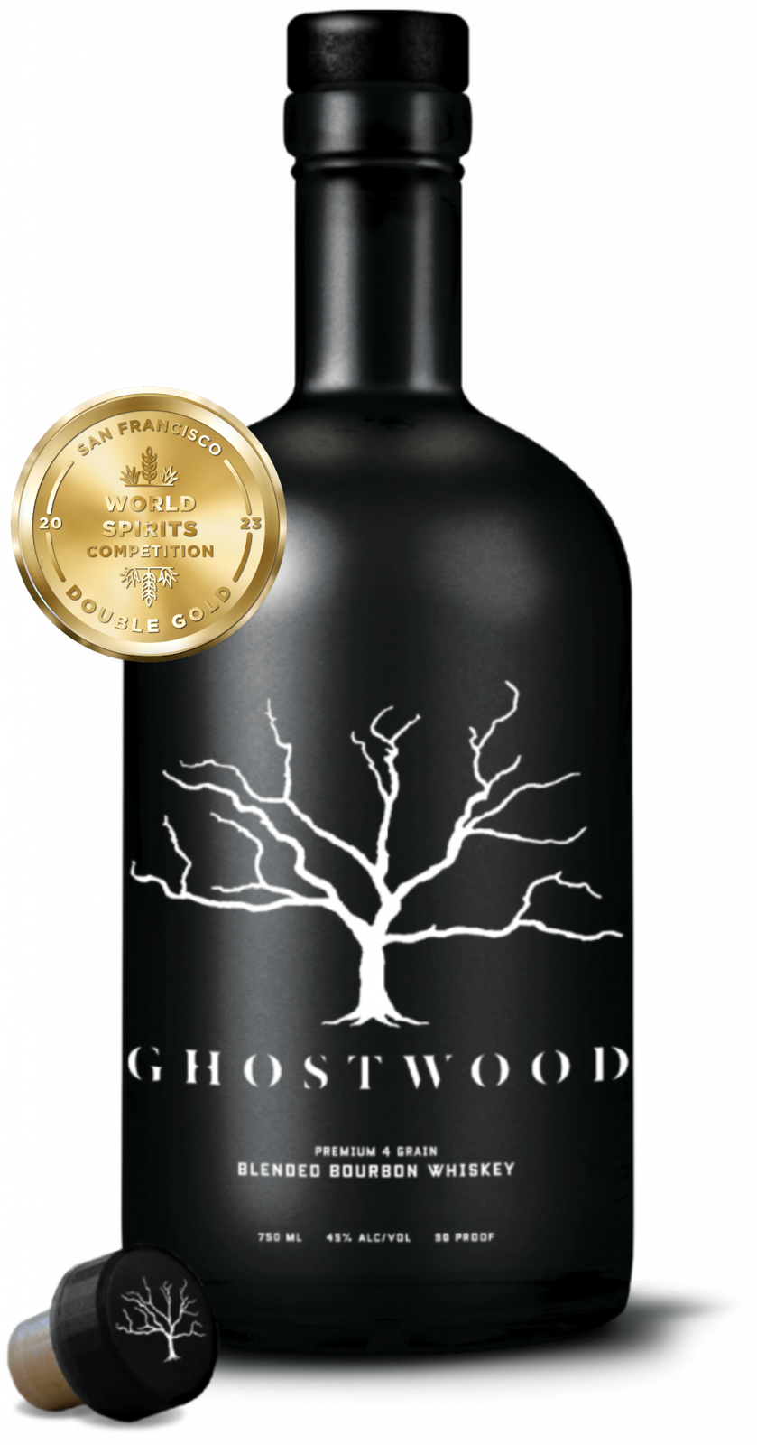 Ghostwood Original bottle with the San Francisco World Spirits Competition Double Gold medal